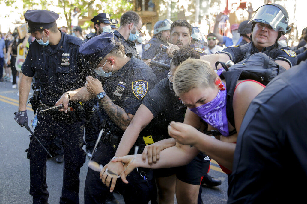 APTOPIX Minneapolis Police Death Protest New York